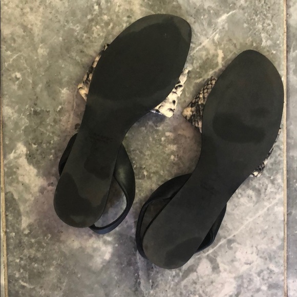 Zara Basic Collection flat sandal snake print - Picture 6 of 7